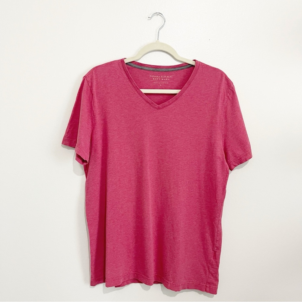 Banana Republic Men's 100% Cotton T-Shirts Lot Of 3 Short Sleeve V-Neck Tee Sz L - Picture 13 of 16